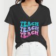 Teach Compassion Teach Kindness Teach Confidence Graphic Shirt Women V-Neck T-Shirt