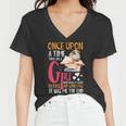 There Was A Girl Who Loved Books Guinea Pigs Book Women V-Neck T-Shirt