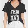 This Is What An Amazing Dad Looks Like Gift Women V-Neck T-Shirt