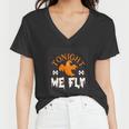 Tonight Me Fly Halloween Quote Women V-Neck T-Shirt