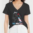 Trans Free Mom Hugs Dinosaur Rex Mama Transgender Pride Gift Women V-Neck T-Shirt