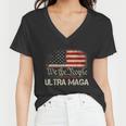 Ultra Maga Shirt Funny Anti Biden Us Flag Pro Trump Trendy Tshirt Women V-Neck T-Shirt