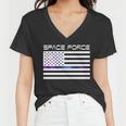 Us Space Force Flag Women V-Neck T-Shirt