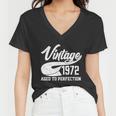 Vintage 1972 Aged To Perfection 50Th Birthday Women V-Neck T-Shirt