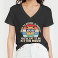 Vintage Youve Cat To Be Kitten Meow 1St Day Back To School Women V-Neck T-Shirt