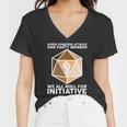 We All Roll For Initiative Dnd Dice Blm Women V-Neck T-Shirt