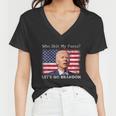 Who Shit My Pants Funny Anti Joe Biden Funny Meme Women V-Neck T-Shirt