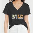 Wild About My Students Proud Teacher Graphic Plus Size Shirt For Teacher Female Women V-Neck T-Shirt