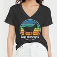 Womens Goat Whisperer Apparel - Funny Goat Women V-Neck T-Shirt