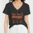 You Cant Scare Me Im A Teacher Halloween Quote Women V-Neck T-Shirt