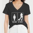 Your Wife My Wife French Bulldog Funny Frenchie For Husband Women V-Neck T-Shirt
