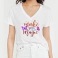 Butterfly Make You Own Magic Women V-Neck T-Shirt