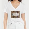 Vintage Autumn Hello Sweater Weather Women V-Neck T-Shirt