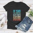 18 Years Of Being Awesome 18 Yr Old 18Th Birthday Countdown Women V-Neck T-Shirt