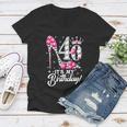 40 Years Old Its My 40Th Cool Gift Birthday Funny Pink Diamond Shoes Gift Women V-Neck T-Shirt