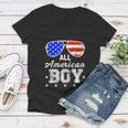 All American Boy 4Th Of July Boys Kids Sunglasses Women V-Neck T-Shirt