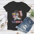 American Bald Eagle Mullet 4Th Of July Funny Usa Patriotic Meaningful Gift Women V-Neck T-Shirt
