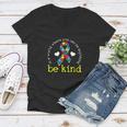 Autism Awareness Kindness Ribbon Heart Tshirt Women V-Neck T-Shirt