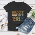 Awesome Since 1982 40Th Birthday V2 Women V-Neck T-Shirt