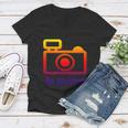 Be Positive Photographer Gift Women V-Neck T-Shirt