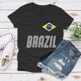 Brazil Soccer Team Jersey Flag Women V-Neck T-Shirt