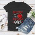 Brother Of The Birthday Girl Ladybug Bday Party Women V-Neck T-Shirt