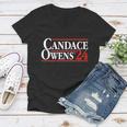 Candace Owens For President 24 Election Women V-Neck T-Shirt