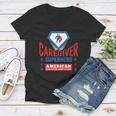 Caregiver Superhero Official Aca Apparel Women V-Neck T-Shirt