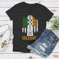 Celtic Cross Irish American Pride Women V-Neck T-Shirt