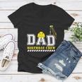 Dad Birthday Crew Construction Birthday Party Graphic Design Printed Casual Daily Basic Women V-Neck T-Shirt