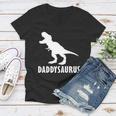 Daddysaurus Daddy Dinosaur Tshirt Women V-Neck T-Shirt