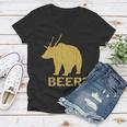 Deer Bear Beer Moose Elk Hunting Funny Tshirt Women V-Neck T-Shirt