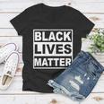 Distressed Black Lives Matter Logo Tshirt Women V-Neck T-Shirt