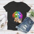 Dont Judge What You Dont Understand Lgbt Pride Lips Women V-Neck T-Shirt