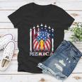 Eagle Mullet 4Th Of July Usa American Flag Merica Gift V2 Women V-Neck T-Shirt