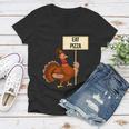 Eat Pizza Funny Turkey Tshirt Women V-Neck T-Shirt