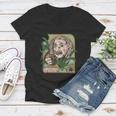 Einstein Smoking Weed Women V-Neck T-Shirt