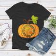 Fall Pumpkin Pi 314 Autumn Women V-Neck T-Shirt
