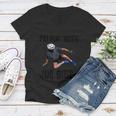 Falling With Joe Biden Falls Off On His Bike Funny Meme Women V-Neck T-Shirt