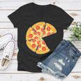 Family Matching Pizza With Missing Slice Parents Tshirt Women V-Neck T-Shirt