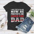 Firefighter Proud Fire Dad Fireman Father Of A Firefighter Dad Women V-Neck T-Shirt