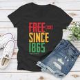 Free Ish Since 1865 African American Freeish Juneteenth Tshirt Women V-Neck T-Shirt