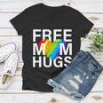 Free Mom Hugs Lgbt Heart Women V-Neck T-Shirt