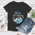 Funny Mom Of The Birthday Girl Under The Sea Women V-Neck T-Shirt