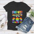 Funny Pop It Aunt Of The Birthday Girl Women V-Neck T-Shirt