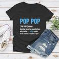 Funny Pop Pop Grandpa Fathers Day Poppop Women V-Neck T-Shirt