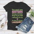 Funny Sisters Laughing Tshirt Women V-Neck T-Shirt