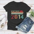 Funny Vintage 2014 Gift Funny 8 Years Old Boys And Girls 8Th Birthday Gift Women V-Neck T-Shirt