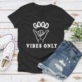 Good Vibes Only Vintage Positive Mind V2 Women V-Neck T-Shirt
