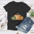 Hey There Pumpkin Thanksgiving Quote Women V-Neck T-Shirt